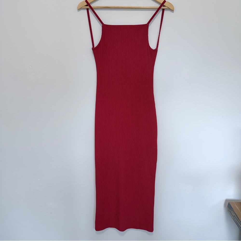 Red Backless Bodycon Dress